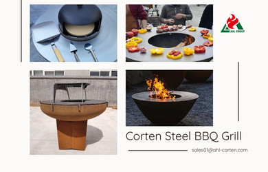 Corten Steel Outdoor Grill